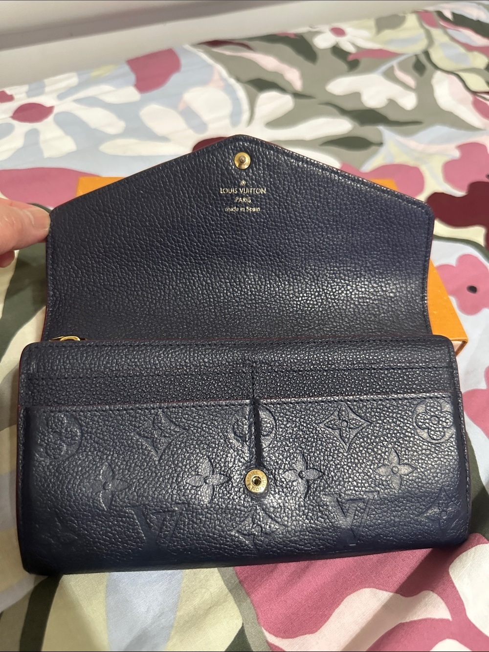 Louis Vuitton Navy Blue Emprente Leather Wallet - Picture 10 of 15